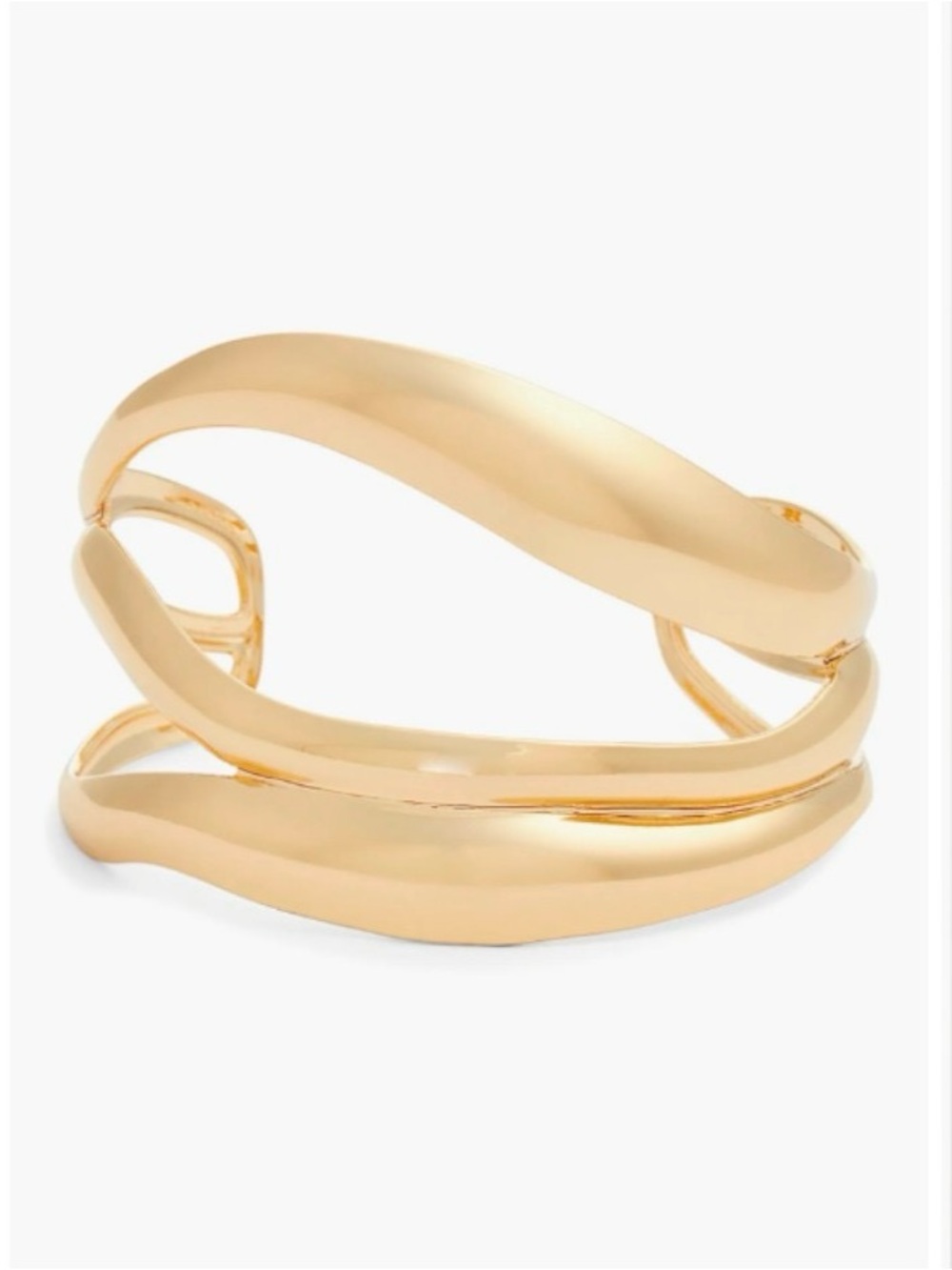 NWOT Nordstrom Organic Cuff Bracelet Gold Tone MRSP $45